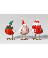 NWT WONDERSHOP 2023 Featherly Friends 3pc Fabric Winter Birds Figurine Set - $514.37 MXN