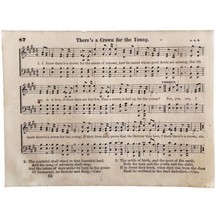 1865 Crown For The Young Victorian Sheet Music Sm Pg Rare Happy Voices PCBG15A - £20.09 GBP