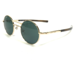 Chris Und Craft Sonnenbrille CF 3025 01N2 Brown Gold Rund Rahmen Grün Gl... - $139.47