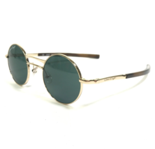 Chris Und Craft Sonnenbrille CF 3025 01N2 Brown Gold Rund Rahmen Grün Gl... - $139.47