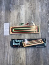 Cardinal No.62 CRIBBAGE Board 2 Player Continuous Track Solid Wood Red and Green - $9.85