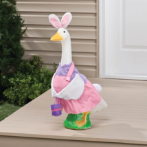 Easter Bunny Girl Outfit Costume for 23&quot;H Goose Gone Viral Porch Outdoor Decor - £27.05 GBP