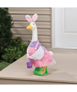 Easter Bunny Girl Outfit Costume for 23"H Goose Gone Viral Porch Outdoor Decor - £27.60 GBP