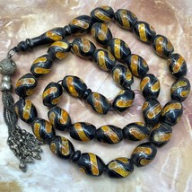 unique old 33 Prayer Beads amber worry beads Yemen Natural Black Coral يسر مكاوي - £293.34 GBP