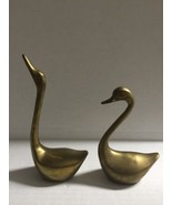 Pair of Vintage Brass Swan Birds Figurines Decor - €12,28 EUR