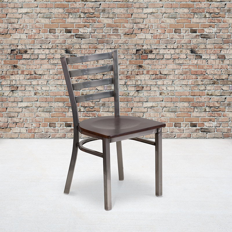 Clear Ladder Chair-Wal Seat XU-DG694BLAD-CLR-WALW-GG
