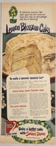 1948 Print Ad Swans Down Flour Lemon Blossom Cake General Foods - £12.53 GBP