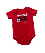 Baby Short Sleeve Red Mommy&#39;s Secret Admirer One Piece Body Suit Size 6-... - $9.16