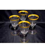 GLASTONBURY-LOTUS 6¾&quot; Crystal Water Wine Glass BRACELET Pattern - MINT S... - $61.69