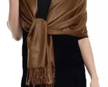 Chocolate Brown Soft Pashmina Fringe Scarf Wrap Made In India 75” X 23” NEW - £10.01 GBP