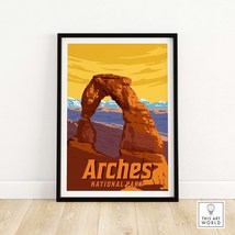Arches National Park Poster | Vintage National Park Prints | National Park Art | - £14.38 GBP+