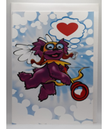 Grateful Dead Blank Valentine&#39;s Day Card Liquid Blue GDM 1996 USA Cupid ... - £9.62 GBP