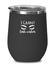 Wine Tumbler Stainless Steel Insulated Funny I Grant Cash Wishes Eye Lashes  - £23.94 GBP