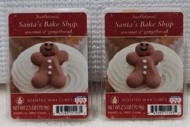 ScentSationals Santas Bake Shop Coconut &amp; Gingerbread Scented Wax Cubes Lot Of 2 - $12.86