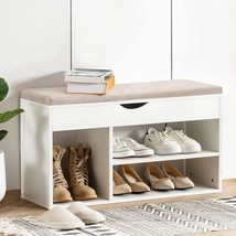 Apicizon Shoe Bench, Entryway Storage Benches, White Shoe Storage With, ... - $106.99