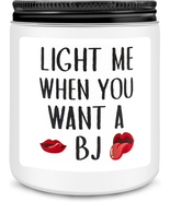 Birthday Gifts for Men, Light Me When You Want a BJ Candle - Funny Gifts... - £23.42 GBP