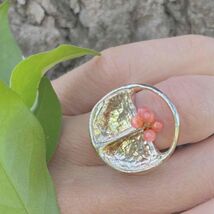 Modernist 1970s Silver Ring Vintage Silver Unisex Rings Cocktail Ring - $369.42