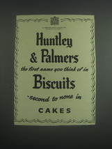 1953 Huntley &amp; Palmers Biscuits Ad - Huntley &amp; Palmers the first name - £14.85 GBP