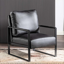 Mid-Century Modern Accent Chair: Metal Frame, Armchair for Living Room, ... - $132.99