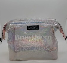 Benefit Brow Queen Glitter Clear Doctor Bag Brand New Make Up 8x7x4.5 Vinyl - $11.99