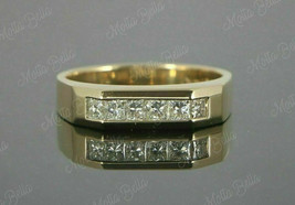 Unisex 1.00 Ct Princess Cut Moissanite Engagement Band 925 Sterling Silver - £77.79 GBP