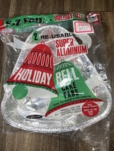 Vintage E-Z Foil Aluminum Christmas Holiday Bell Disposable Cake Pans - $450.31 MXN