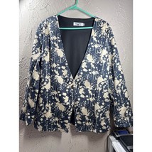 Crazy Train Ladies This Ain&#39;t My First Rodeo Blazer Navy Cream Size Medium - $613.68 MXN