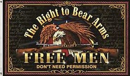 2nd Amendment Free Men Flag - 3x5 Ft - £15.97 GBP