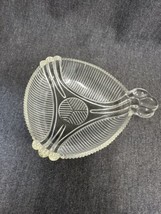 art deco vintage Handled Bon Bon Candy Dish Depression Glass Hazel Atlas 6&quot; - £9.93 GBP