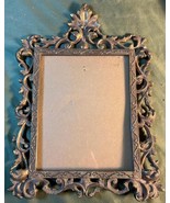 Vintage Rococo Style Scrolly Picture Frame Metal for a Photograph Photo ... - $61.75