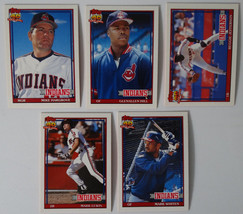 1991 Topps Traded Cleveland Indians Team Set of 5 Baseball Cards - £2.98 GBP