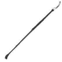 2 BLACK REAL GENUINE LEATHER 30 INCH RIDING CROP WHIP horse training / r... - £7.32 GBP