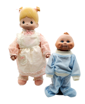Vintage Dolls Handmade Baby Porcelain Cloth Iowa Made 1980s EUC Dressed Clothes - £15.34 GBP