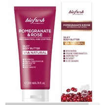 Biofresh Via Natural Silky Body Butter 200ml with Pomegranate &amp; Rose Resveratrol - £8.64 GBP