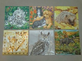 6pcs Decoupage Napkins, 33x33cm, Animals, Forest Animals, Safari Animals - £4.67 GBP