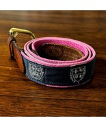 St Lawrence University Belt Woven Pink Leather 35-37 inches Canton NY - £14.11 GBP