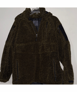 Zara Brown/Black Heavy Fleece Coat Quarter Zip - $450.98 MXN