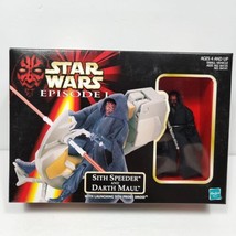 Star Wars Episode I Sith Speeder and Darth Maul Action Figure Set Hasbro 1998 - £22.15 GBP