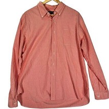 RALPH LAUREN Dress Shirt Orange Ginham Plaid Long Sleeve Size 2XL XXL Ea... - $22.99