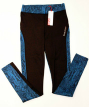 ELLE SPORT Black TEAL Snakeskin SPORT Yoga RUN Pants Tights ( S ) - $95.24