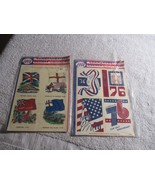 Lot of 2 Commemorative Decal Sticker Bicentennial Vintage 1776 1976 flags - $16.82