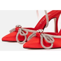 The Floransa Red Leather Pointy Toe Ankle Strap Women Sandal Final Sale! image 3