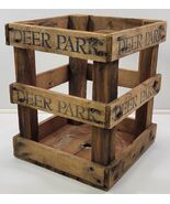 *H) Vintage Wooden Deer Park Water Bottle Crate Dunning Corporation Walp... - $98.99
