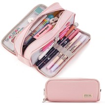 Large Capacity Pencil Case 3 Compartment Pouch Pen Bag For School Teen G... - £15.68 GBP