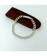 Cuban Chain Bracelet 925 Sterling Silver, Handmade Curb Link Bracelet Fo... - £120.18 GBP