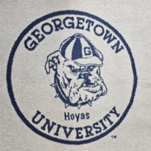 Biederlack Georgetown University Hoyas Gray Blue Acrylic Throw Blanket Vintage - £63.15 GBP