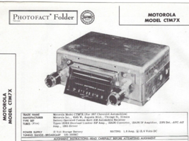 1957 MOTOROLA CTM7X For CHEVROLET Car RADIO Photofact MANUAL AM Receiver... - £7.81 GBP