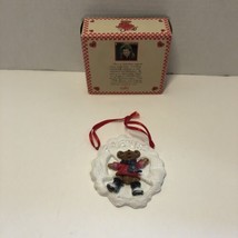 Kurt S. Adler Holly Bearies Teddy Bear Friends Snow Angel Christmas Ornament - £11.65 GBP