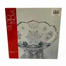 Snowtime Frost Studio Nova Footed Bowl 9.75&quot; Holiday Christmas New In Box - £13.37 GBP