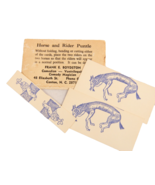 Antique Magician Puzzle Horse and Rider Paper Puzzle Excellent Condition - $55.14 MXN